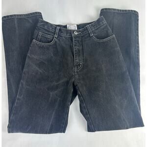 Vintage 90s Carolina Blues Size 2 26x34 Black Acid Wash Straight Leg Loose